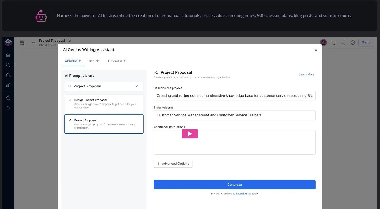 Bit.ai writing assistant