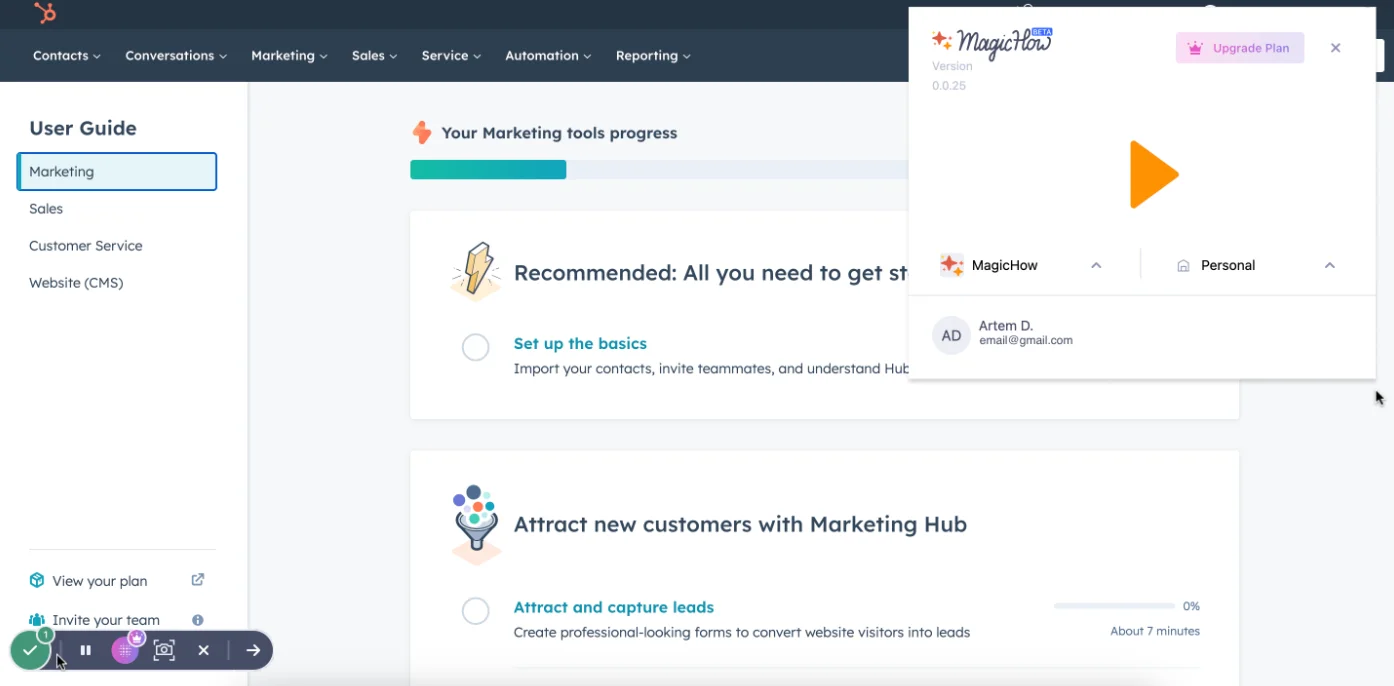 How to record a process for a training manual using MagicHow