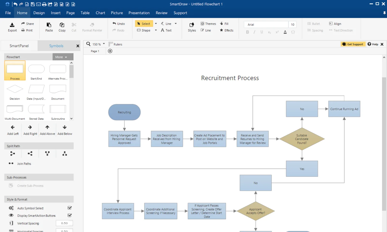 SmartDraw drawing interface
