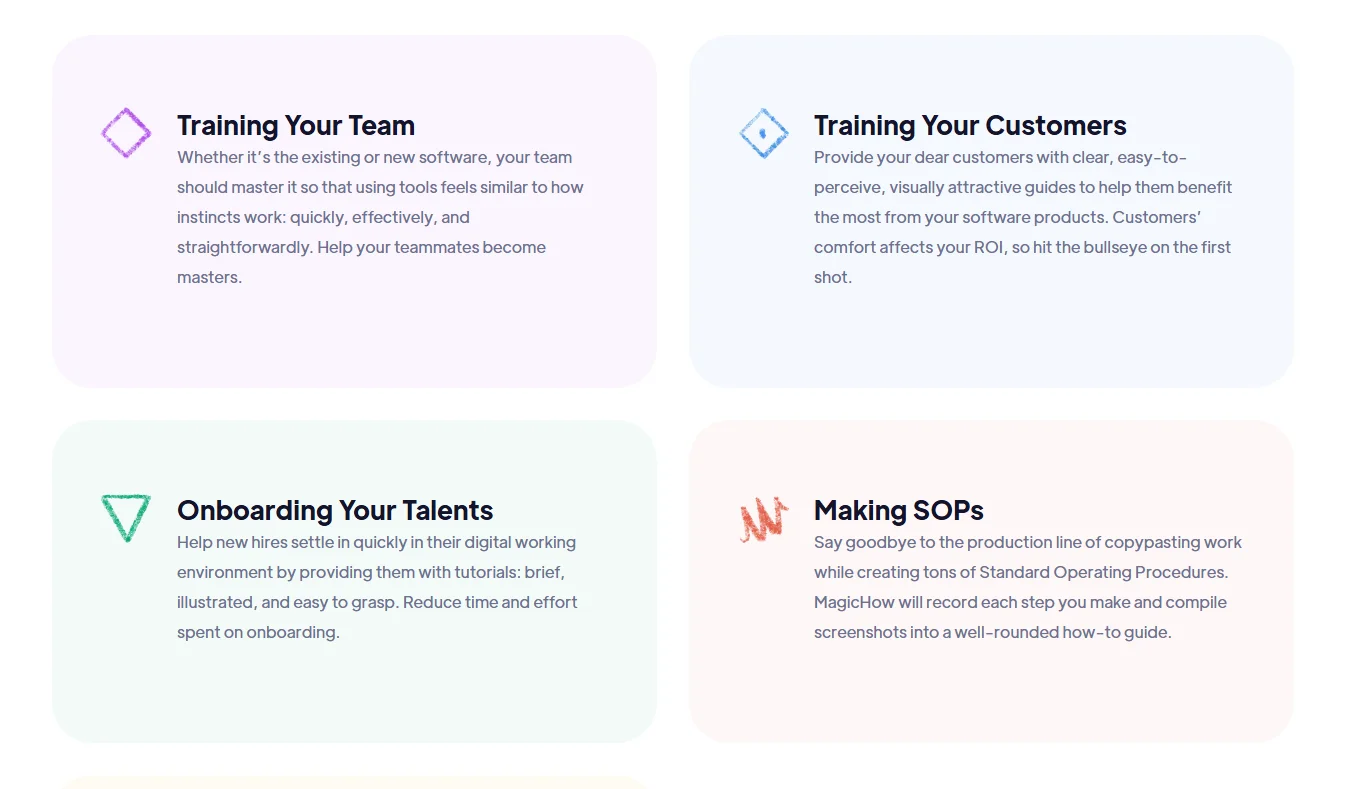 MagicHow features from website