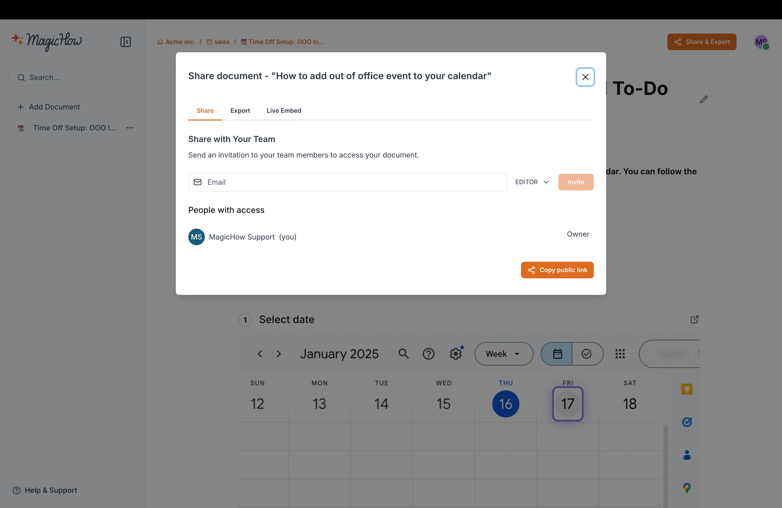 MagicHow SOP document sharing